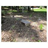 BENCH WITH BIRD BATH