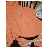 TABLE WITH BENCHES - NEEDS CLEANING