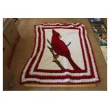 HANDWORKED CARDINAL THROW