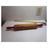 RED HANDLE ROLLING PIN