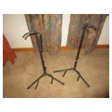 2 METAL GUITAR STANDS