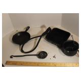 BOX LOT SMALL CAST IRON & MORE