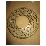 BRASS FILIGREE PLANT CADDY