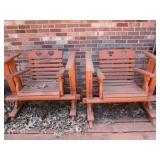 2 HEART SHAPED PATIO SWINGS