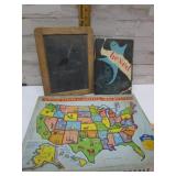 SLATE CHALKBOARD + PUZZLES