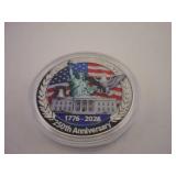 SILVER COLORIZED 250TH ANNIVERSARY COMMEMORATIVE