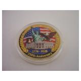 GOLD COLORIZED 250TH ANNIVERSARY COMMEMORATIVE