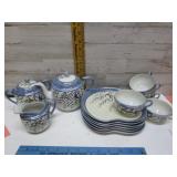 TEA SET WITH LUNCHEON PLATES