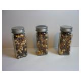 3 JARS WITH JEWELRY BEADS