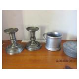 PEWTER CANDLESTICKS