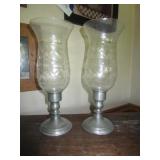 PEWTER CANDLE HOLDERS