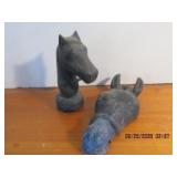CAST IRON HORSE HEADS