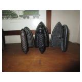 CAST IRON IRONS (3) 1 SMALL 2 LARGER