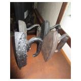 FOUR CAST IRON FLAT IRONS