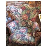 FLORAL WINGBACK CHAIR