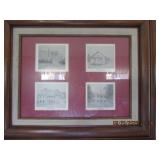 FRAMED AND MATTED PICTURES OF OLD PLACES IN