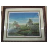 FRAMED CHURCH PAINTING