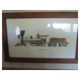 WILLIAMS MASON 1856 FRAMED PRINT TRAIN