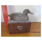 AMERICAN WILDLIFE DUCK DECOY TINKET BOX