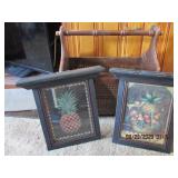 MAGAZINE RACK & PICTURES