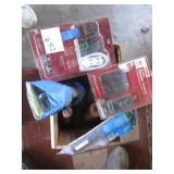 2 ELECTRICAL BOXES, NEW EXTENSION CORDS &