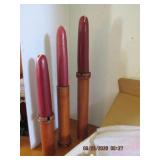 VINTAGE SPOOL CANDLESTICKS