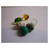 GLASS & STONE DECORATIVE EGGS FOR HEN ON NEST