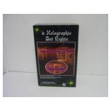 6 HOLOGRAPHIC BAT LIGHTS HALLOWEEN PURPLE