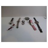 LOT OF 7 FASHION WRISTWATCHES LADYBUG CUFF