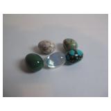 GLASS & STONE EGGS FOR HENS ON A NEST DISPLAY