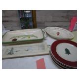CHRISTMAS SERVERS & PIER 1 PLATES