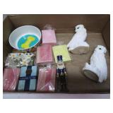 SOAPS, DOG BOWL, & OWL
