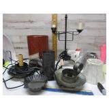 PRIMITIVE TIN PUNCH LAMPS & MORE