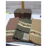 NEW TEA TOWELS & WOODEN BOX