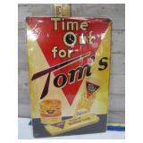 TIME OUT FOR TOMS VINTAGE STYLE AD SIGN