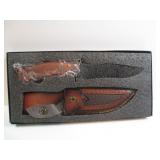 VERY NICE NEW DAMASCUS STEEL FIXED BLADE KNIFE