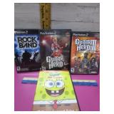 PLAY STATION 2 GAMES & SPONGE BOB DVD