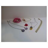 JEWELRY, ART GLASS FISH, & VINTAGE TEN