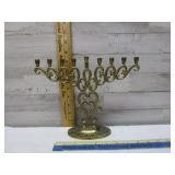 VINTAGE BRASS MENORAH MADE IN ISRAEL