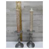 PEWTER CANDLESTICKS