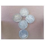 5 Mercury Dimes