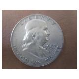 1957 Ben Franklin Half Dollar