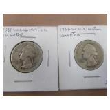 1936 & 1938 Washington Quarters