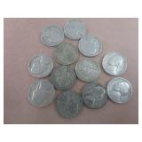 12 War Time Nickels