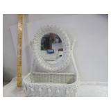 Wicker Vanity Mirror
