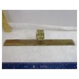 Brass Ruler & Owl