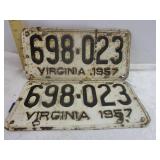 1957 Vintage License Plates