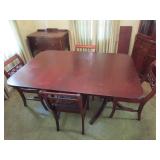 Dining Room Table with 4 Chairs - some faded
