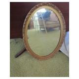 Vintage Gold Framed Oval Mirror