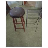 Metal Stand & Padded Stool (has tear) - Pick up